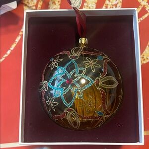 Waterford Gold and Red Holiday Ornament